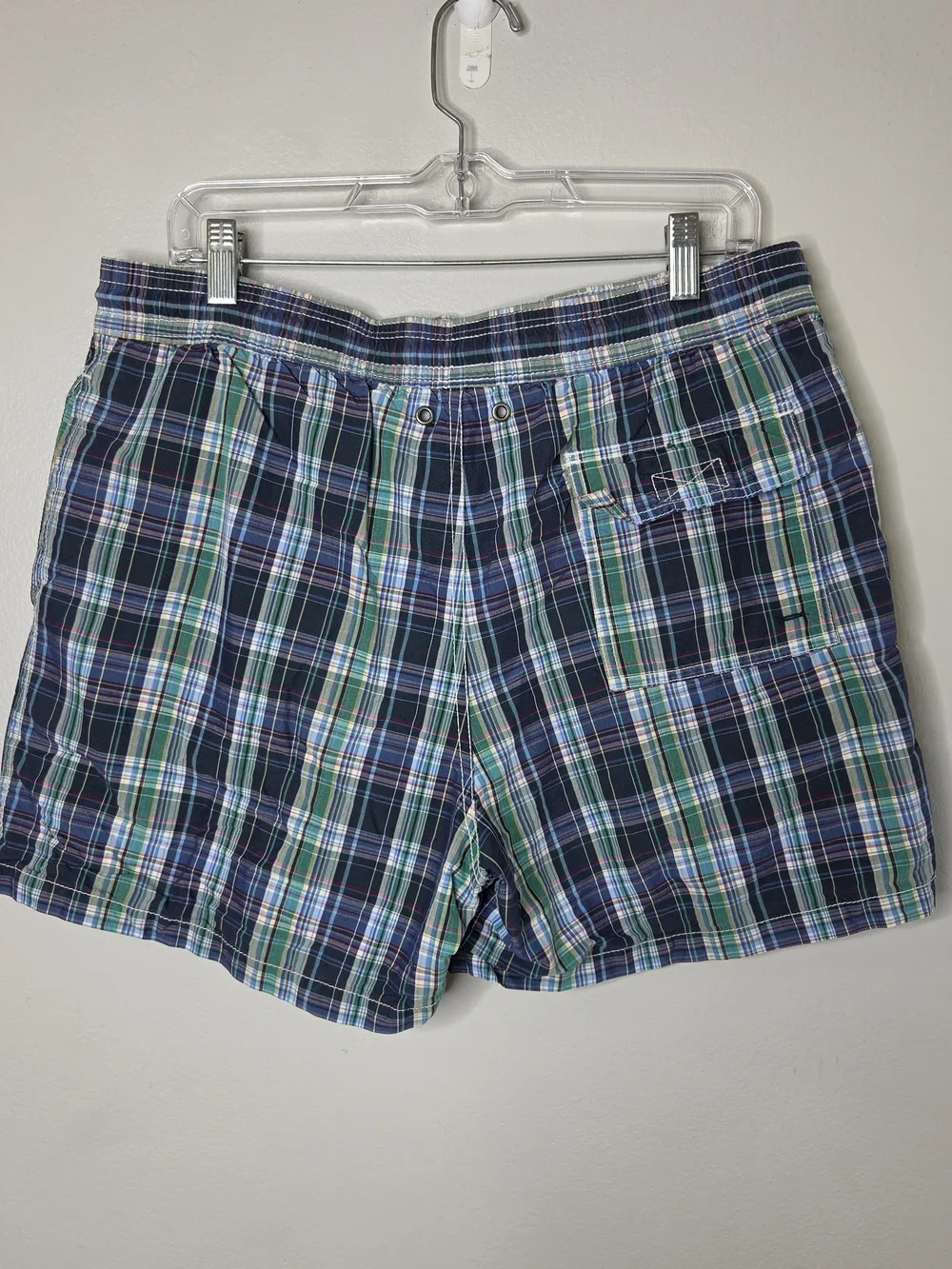 Polo by Ralph Lauren Navy & Green Plaid Swim Shorts